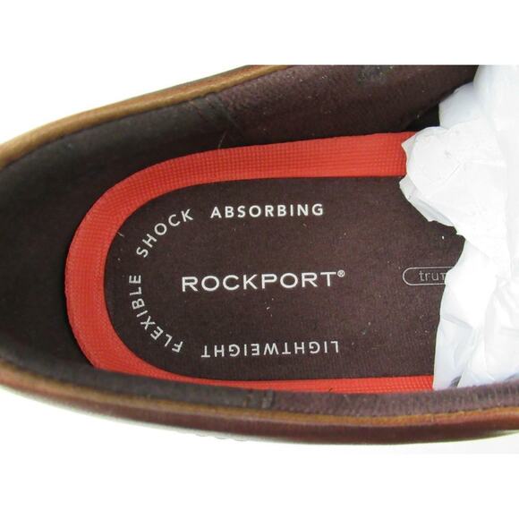 Men\'s Rockport Slayter Apron Toe Oxford Lace Up Shoes Comfort Dark Tan Size 11 main image 4